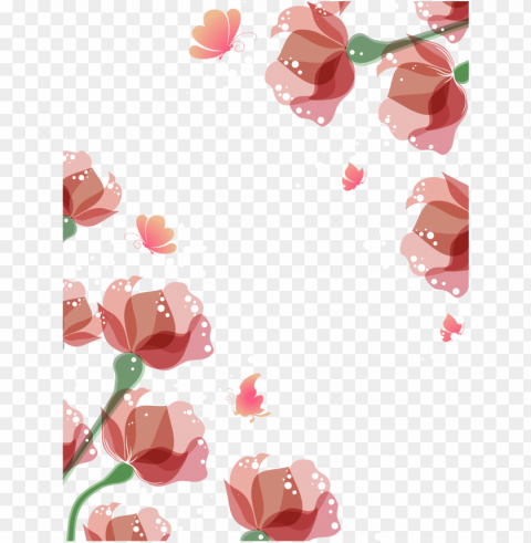flower euclidean vector - watercolor flowers borders PNG Isolated Subject with Transparency