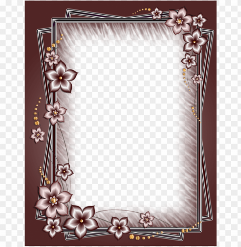 flower frame borders for paper rose pictures - love frames Clear Background Isolated PNG Graphic