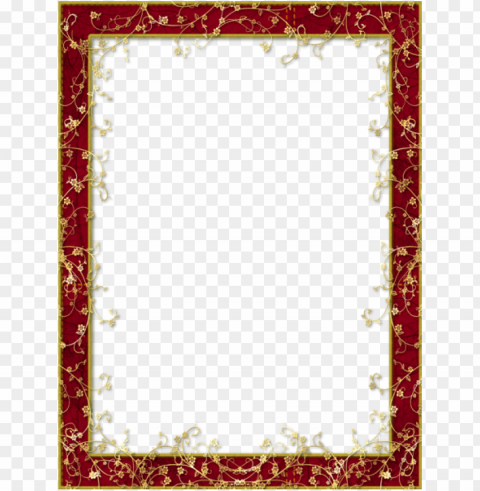 flower frame paper frames wooden frames red - red and gold borders PNG pictures with no background required