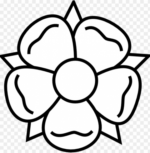 flower outline clipart - easy to draw camellia flower PNG with Isolated Object and Transparency
