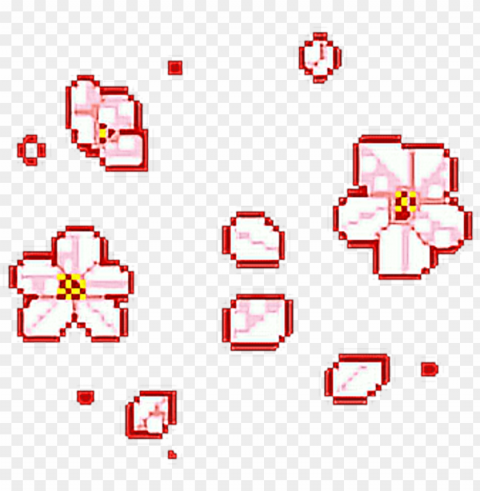 Flower Pink Pixel Tumblr Fundo Tumblrgirl - Cherry Blossom Gif Transparent Background Isolation Of PNG