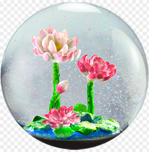 flower snow globe - mother's day snow globe PNG format
