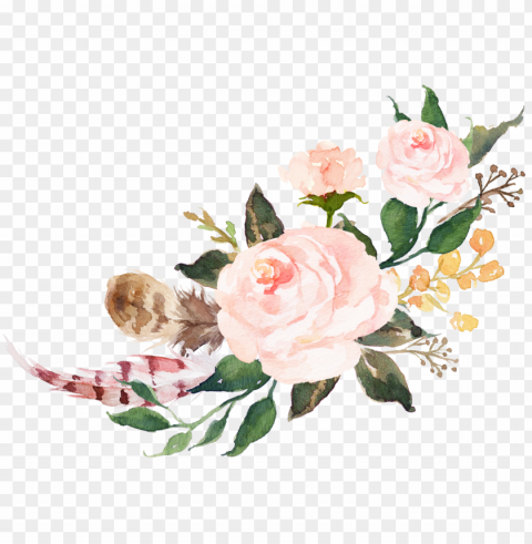 flower sticker design - watercolor flower free Isolated Item on HighQuality PNG