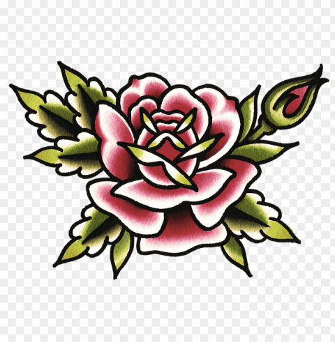 Flower Tattoo Isolated Artwork On Transparent PNG