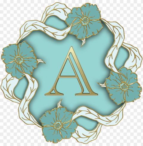 flower theme capital letter a Isolated Subject on Clear Background PNG