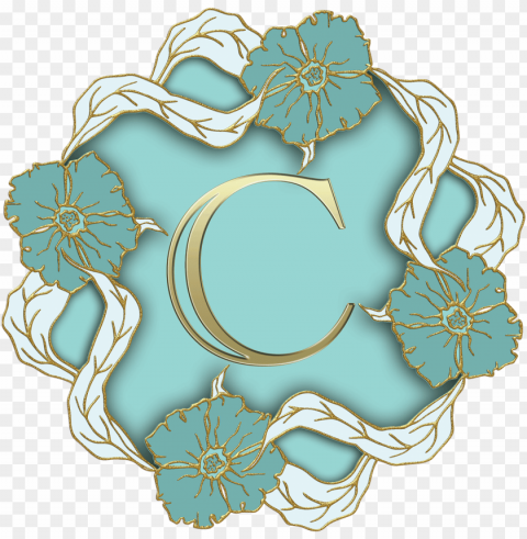 flower theme capital letter c Isolated Subject on HighQuality Transparent PNG