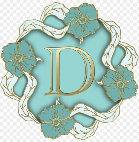 flower theme capital letter d Isolated Subject on HighResolution Transparent PNG