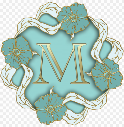 flower theme capital letter m PNG clear images