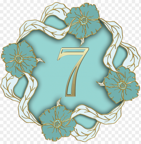 flower theme number 7 PNG file with alpha