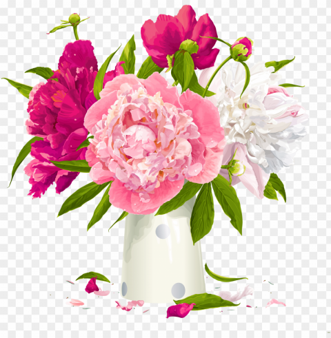 flower vases with flowers clipart group clip transparent - peony flower clipart PNG images with alpha transparency diverse set