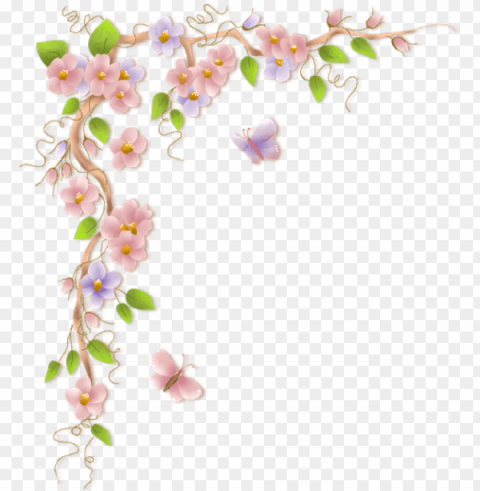 flower vine border clip art PNG transparent photos vast collection