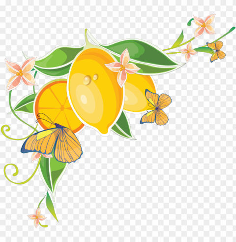 flower wall mural - bright yellow HighQuality Transparent PNG Element
