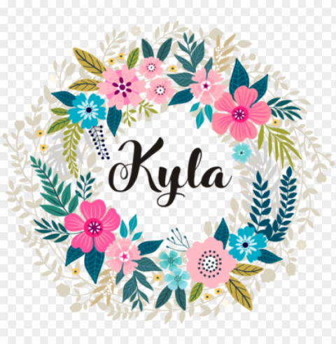 flower wreath name decals - logo design wedding planner Isolated Icon on Transparent Background PNG