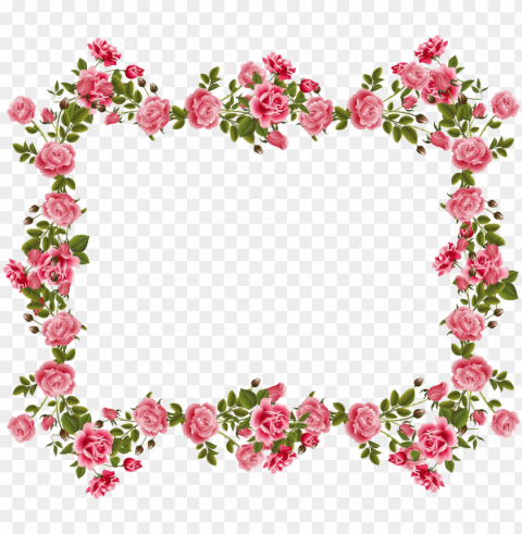 flowers borders clipart april - flowers frame clipart Transparent PNG Image Isolation