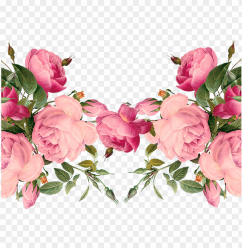 flowers borders clipart april - pink floral border Transparent design PNG