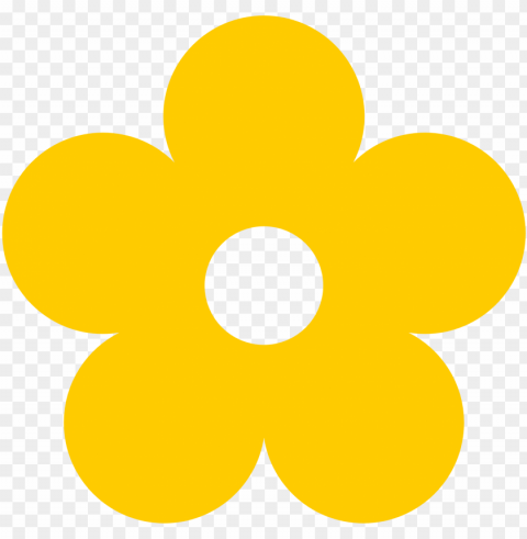 flowers color clipart hippie - yellow flower clipart Transparent design PNG