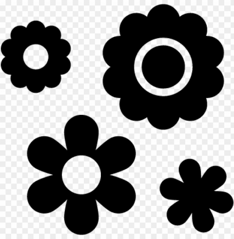 flowers top view vector - easter flowers sv PNG files with transparency