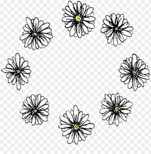 flowers tumblr and image - doodle overlay PNG images with transparent layering