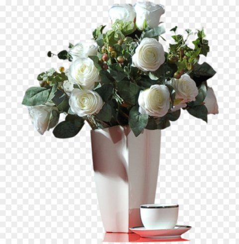 flowers vase vases bulb vase - white rose pot Transparent PNG pictures archive