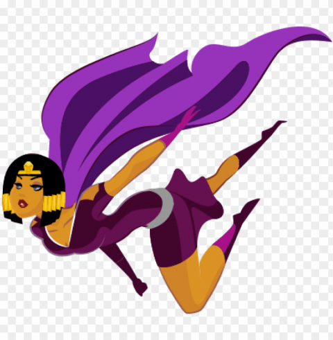 fly - female superhero poses PNG Isolated Illustration with Clarity