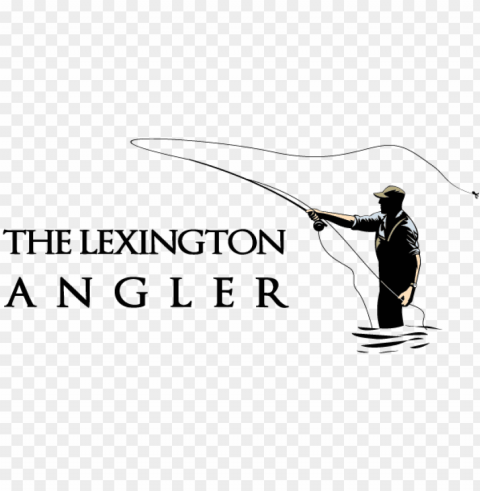 fly south logo the lexington angler logo - fly fishing rod logo PNG Image Isolated with Transparent Clarity