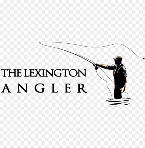 Fly South Logo The Lexington Angler Logo - Fly Fishing Rod Logo PNG Image Isolated With Transparent Clarity