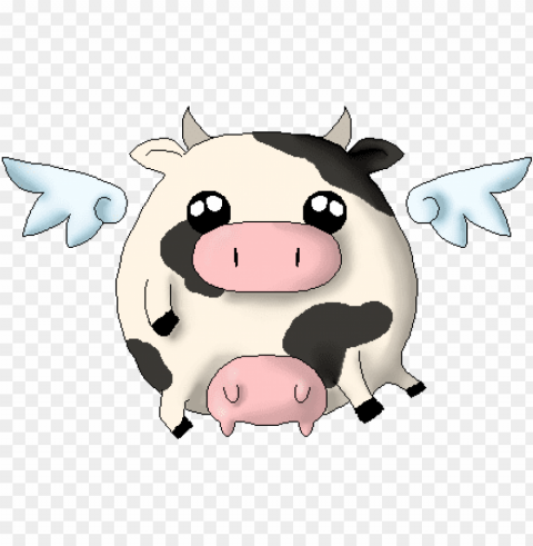 flying cow PNG Image with Transparent Isolated Graphic Element