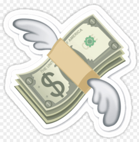 flying money emoji flying money emoji - emojis de whatsapp dinero Clean Background Isolated PNG Icon