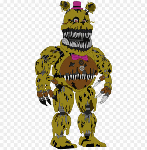 fnaf 4 fredbear drawing PNG with clear background extensive compilation