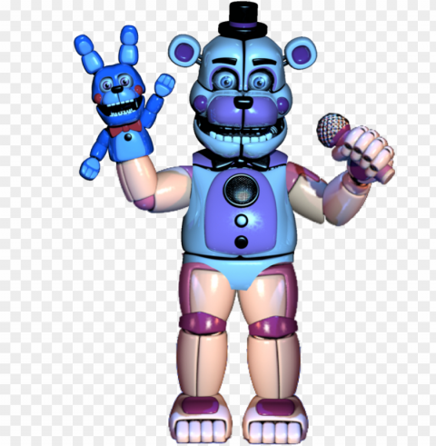 fnaf sticker - funtime freddy full body Clear Background PNG Isolated Element Detail