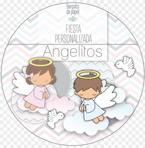 fondos de bautizo kit imprimible personalizado - barquito de papel angelitos PNG images with clear alpha channel