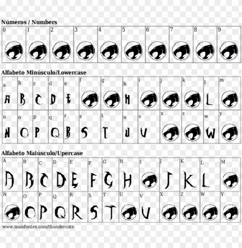 font details thundercats - font Isolated Element with Clear PNG Background