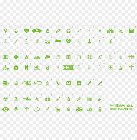 Font Hospital Icons Preview - Icons Hospital Isolated Item In Transparent PNG Format