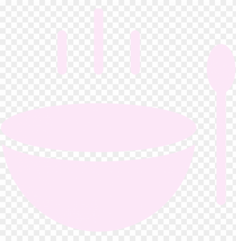 food icon - pink bowl icon Transparent PNG Isolated Object with Detail