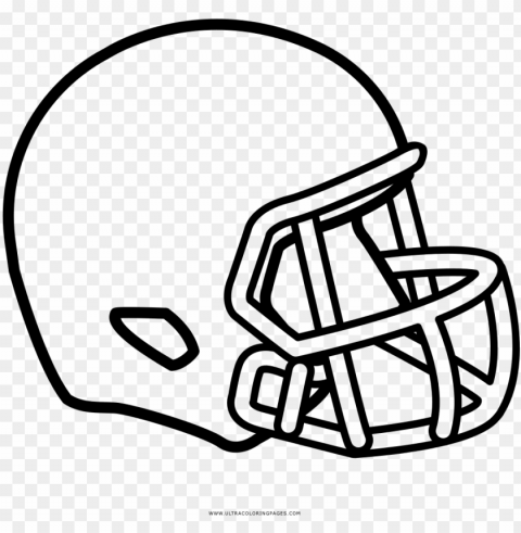 football helmet coloring page - casco de rugby dibujo Isolated Item with Transparent PNG Background