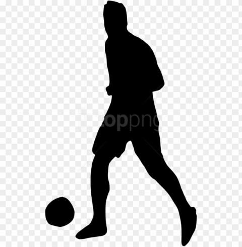 football player silhouette Clear Background Isolated PNG Icon