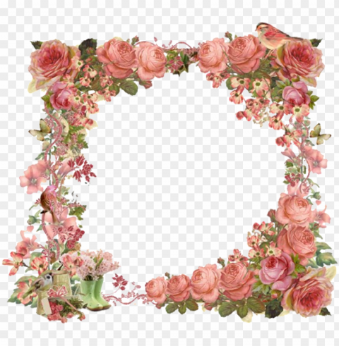 for developers vintage flowers borders clipart - frame vintage floral border Transparent background PNG stock