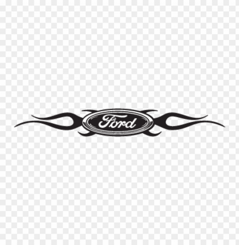 ford chisled with flames logo vector free Transparent Background Isolated PNG Art