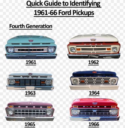 ford trucks 1961 - 1962 ford f100 front grill PNG for educational projects