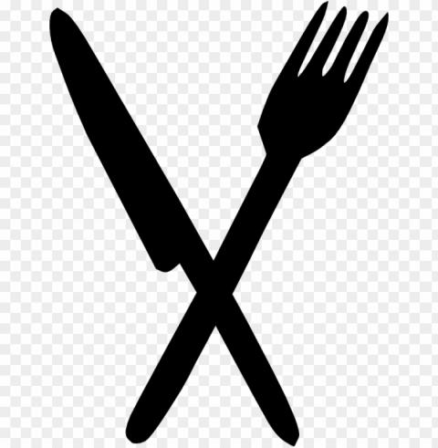 fork and knife - fork and knife cross Transparent background PNG stock