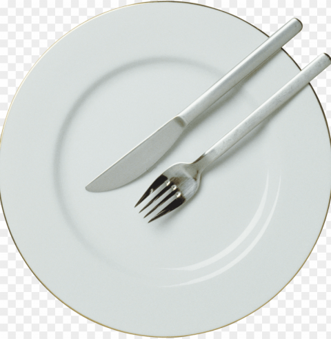 fork knife plate Isolated Artwork in Transparent PNG Format