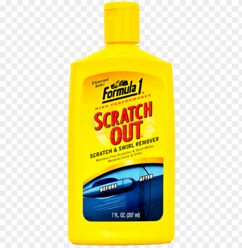 formula 1 scratch out rubbing compound 207ml - bottle PNG Isolated Object with Clear Transparency