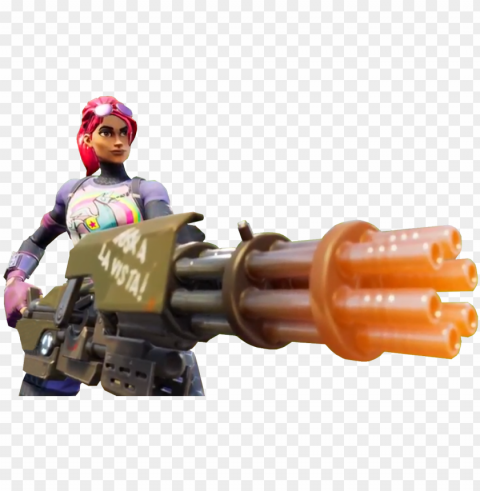 fortnite character w minigun - fortnite gif background Transparent PNG Isolated Graphic Element
