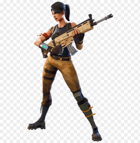 fortnite girl character with gun - fortnite character transparent PNG clear images