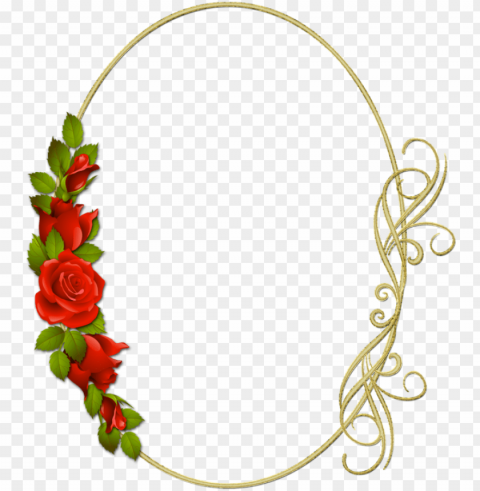 Фотки floral border art clipart framed art clip - marcos con rosas rojas PNG images with transparent layering