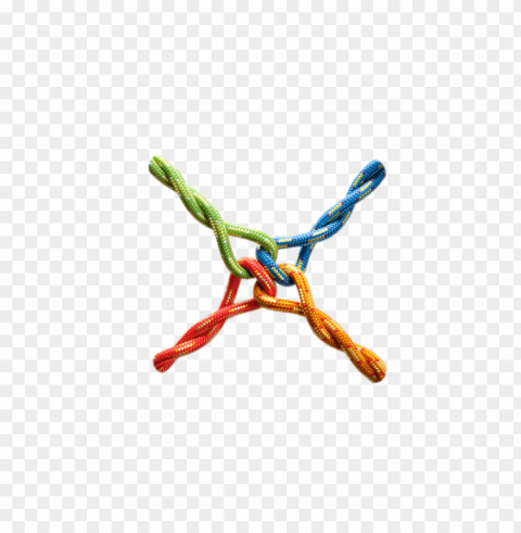 four knotted ropes Isolated PNG Image with Transparent Background