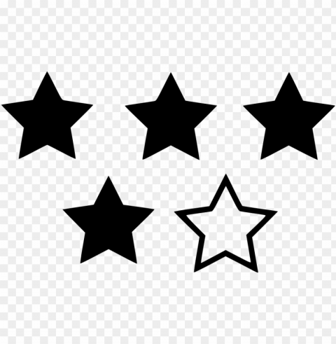 four star rating free icon - instagram highlight cover grey Transparent PNG Illustration with Isolation