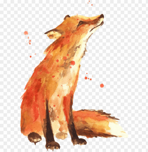 fox painting - print from original PNG files with transparent canvas extensive assortment