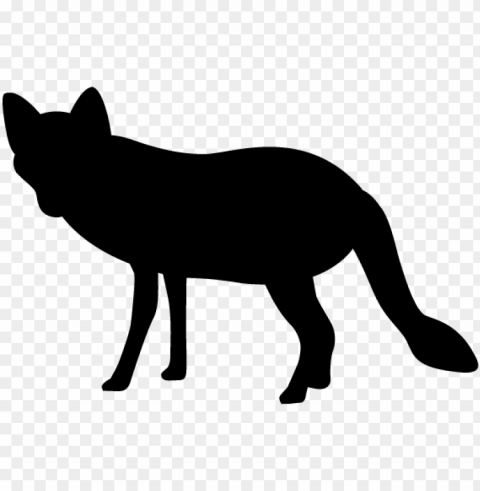 fox - silhouette - animals illustration - 狐 シルエット フリー 素材 High-quality PNG images with transparency