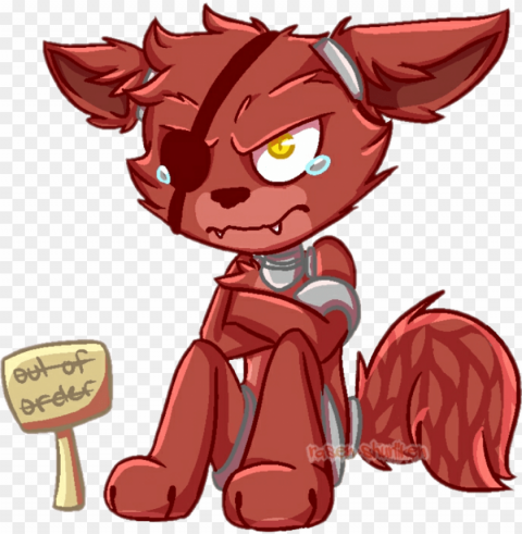 foxy sticker - chibi foxy Transparent PNG Isolated Item